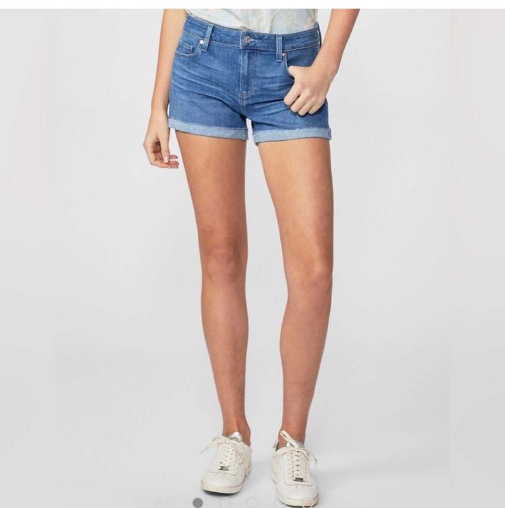 Paige Jimmy Jimmy Rolled Hem Denim Shorts